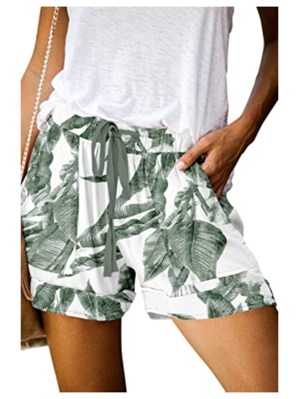 Summer Drawstring Elastic Waist Shorts with Pockets